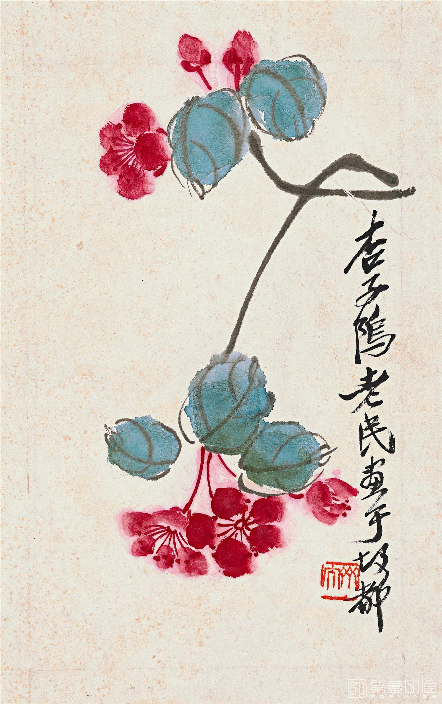 花果虫草册页-174x277cm-08-齐白石-国画作品-第壹印像